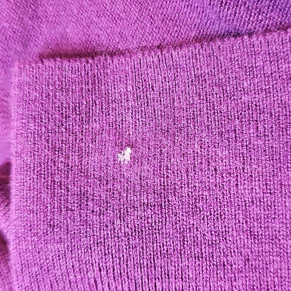 LOFT VIOLET PURPLE BOLERO STYLE OPEN FRONT LIGHTWEIGHT CARDIGAN SWEATER - Picture 9 of 14